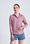 |   Women's Oversize Basic Shirt - Comfortable Fit, Buttoned Long Sleeve Casual Shirt - 7