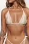 Cahya Tie-Up Beige Triangle Bikini Top - 3