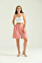 Women's Powder Long Basic Fabric Shorts - 2