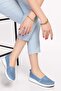 Genuine Leather Comfortable Summer Shoes Kla.14 - Blue - 37 - 4