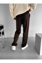 Men's Baggy Fit Elastic Waist Casual Pants Brown - 7