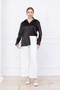 Women's Elastic Waist Rope Detailed Wide Leg Trousers