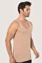 Men's under Shirt Invisible Undershirt 100% Cotton Skin Color 6 Pack - 4