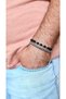 Hematite and Onyx Double Bracelet/Natural Stone Men's Bracelet - 2