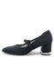 Feles Women's Heeled Shoes with Transparent Buckle Detail Black - 4