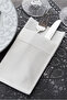 50 Pieces Airlaid (White) Fabric Textured Pocket Napkins 40*40 1/8 Fold