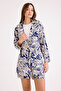 Flower Pattern Single Button Jacket - 2