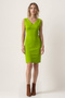 Double V-Neck Zero Sleeve Dress