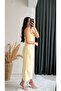Yellow Halter Neck Slit Detail Midi Dress – Fitted Fit, Firm Double Fabric 146 - 2