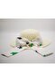 Girl's Fabric Bow Straw Hat 8808 - 3