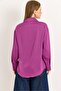 Soft Textured Satin Shirt Purple - 6