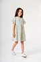 Floral Patterned Girl's Muslin Dress 3802 - 5