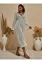 Heart Detail Cotton Lu Lace-Like Knit Beach Dress - 7