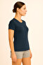 Women's Ribbed Short Sleeve Cotton T-Shirt - 2
