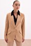 Button Detailed Long Jacket - Camel - 4