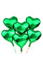 5 Pieces 18 Inch 45 cm Heart Foil Balloon Green