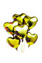 5Pcs 18 Inch 45 cm Heart Foil Balloon Gold