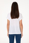 Women's White Polo Neck T-Shirt 50300663-Vr013 - 5