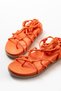 1001-1001 Orange Ankle Lace-Up Women's Sandals - 5
