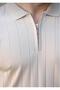 Polo Neck Striped Zippered Men's T-Shirt - 3