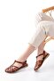 205-02 K. Brown Orthopedic Genuine Leather Women's Sandals