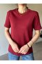 Burgundy Crew Neck Oscar T-Shirt - 3