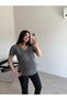 Gray V-Neck Modal T-Shirt - 4