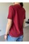 Burgundy Crew Neck Oscar T-Shirt - 4