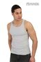 Men's Sports Singlet - Cotton Flexible 3 Pack Black - Gray - Beige - 2