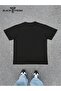 Unisex Black Oversize T-Shirt "Acar 911" Printed Comfortable Casual T-Shirt - 2