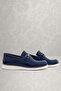 Genuine Leather Navy Blue Patent Leather White Sole Loafer Children's Classic Shoes