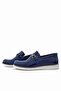 Genuine Leather Navy Blue Patent Leather White Sole Loafer Children's Classic Shoes - 6
