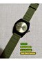 Khaki Color Silicone Strap - with Calendar - Men's Wristwatch - Steel Round (Large) Case - 3