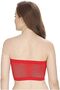 Women's Non Padded Seamless Strapless Tube Bra, Free Size, Red - 3