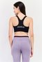 Women Brand Logo Padded Sports Bra, Black - 3