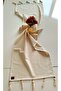 مفرش كتان ناعم مطرز بشراشيب مقاس 47x115 سم - 5