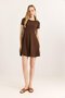 Trend Mini Flared Dress Brown