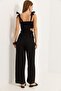 Aerobin Stylish Slopet Black Jumpsuit with Front Pocket - 5
