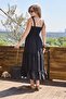 Gipeli Strap Women's Long Dress Black - 6
