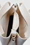 Yenvi Belt Detailed Cross Strap Hand and Arm Bag Cream - 6