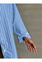 Striped Oversize Sleeve Detailed Shirt Missgml2297 - 2