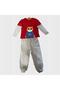Unisex Kids Red Double Tracksuit Set,Long Sleeve Boys Tracksuit Set - 2