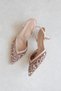 Harmony Women's Sequin Detail Heeled Shoes Roze