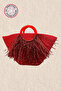 - Ayşe 4723 3884 Handmade Tress Rope Round Handle Metallic Rope Tassel Detailed Beach Bag -