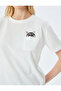 Beige Cat Embroidered T-Shirt - 5
