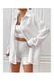 Oversize Wrinkled Fabric Woven Casual Shirt Women - 6