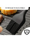 Heat Resistant Non-Flammable Non-Stick Silicone Egg and Oil Brush Black 26 cm - 4