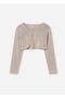 Girl's Knitted Cardigan Beige 332 - 3