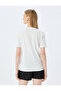 Beige Cat Embroidered T-Shirt - 4