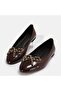 Large Size Women's Ballet 41-42-43-44 Brown Skin - 4